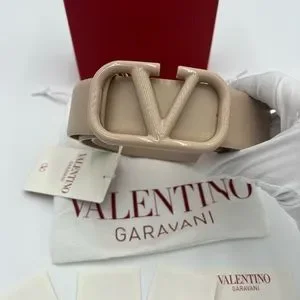Original Valentino Garavani Neutral VLogo Leather Belt size 85 Valentino Garavani | Accessories | Original Valentino  main image 3